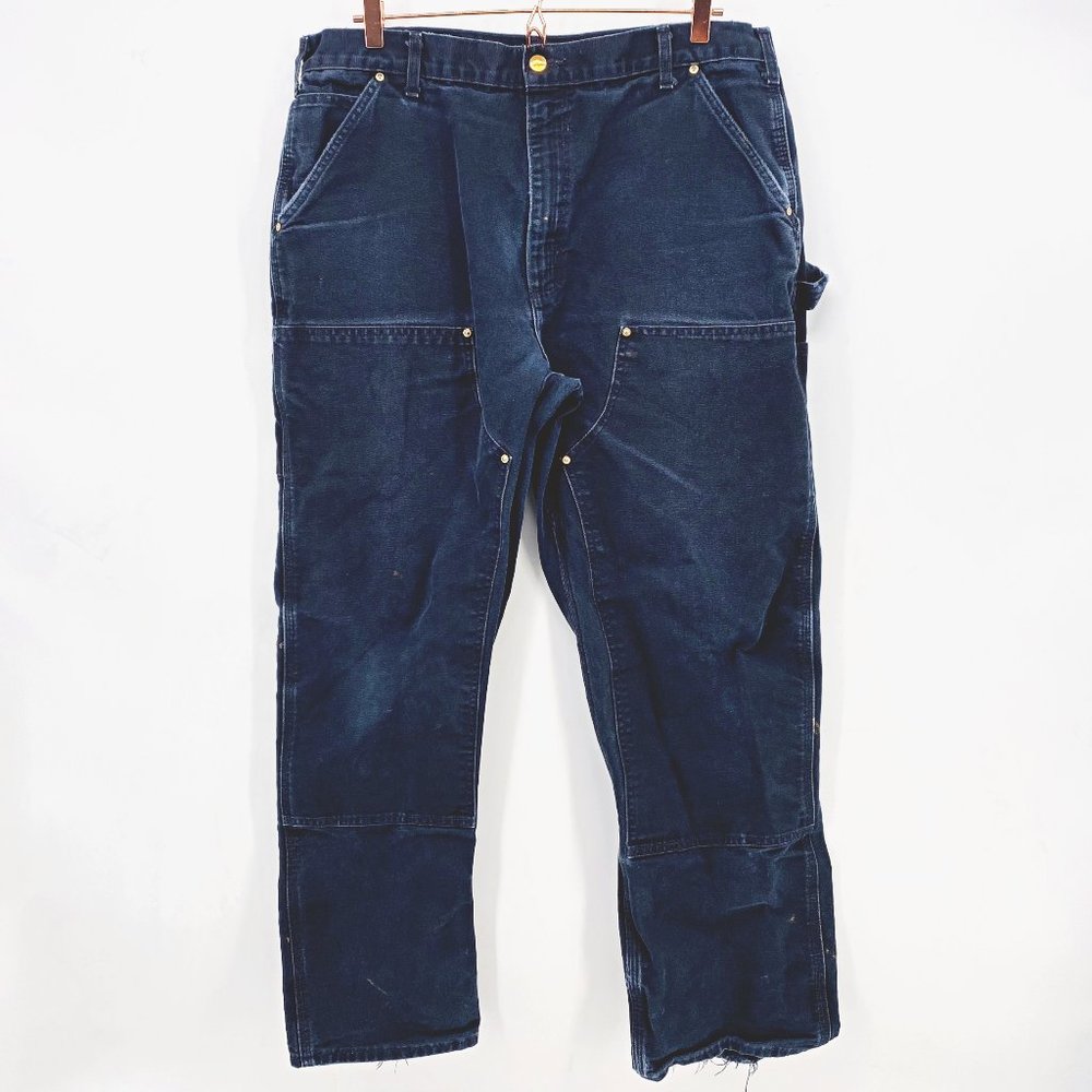 Men's Carhartt Double Front Work Loose Fit Pants Sz 38x32